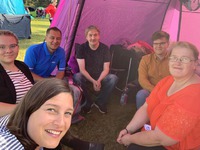 Our group getting ready for the day